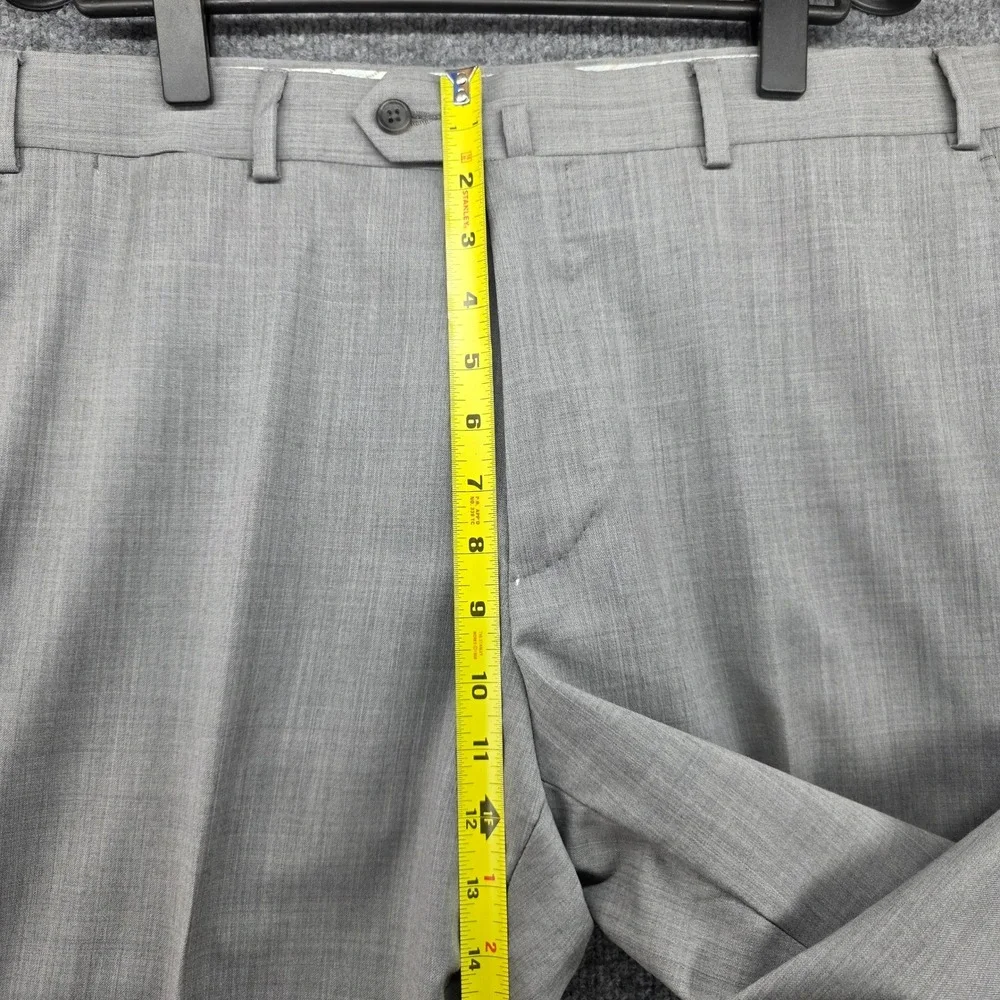 Peter Millar Mens Size 35‎ Gray 100% Wool Flat Front Dress Pants Slacks MS17B99